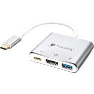 Cavo Convertitore Adattatore da USB-C™ a USB 3.0, HDMI e PD - TECHLY - IADAP USB31-HDMIPTY