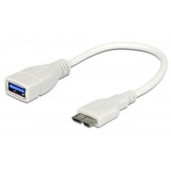 Cavo USB 3.0 OTG A Femmina / Micro B Maschio 0.2m Bianco - DELOCK - ICOC UOTG-048W