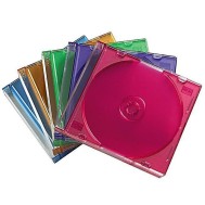 Porta CD Slim Jewel Case Colorati Trasparenti - MANHATTAN - ICA-CD 01-SL