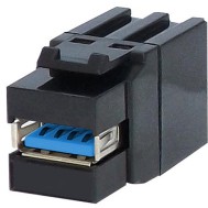 Connettore Keystone USB3.2 tipo A Femmina/Femmina 1,45 cm Nero - OEM - IWP-ADAP-USB3-90