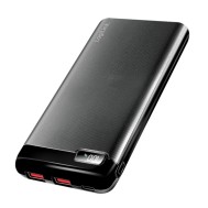 Power Bank 10000 mAh 2x USB-A 1x USB-C™ con Display PD e QC Nero - LOGILINK - I-CHARGE-10000LCD