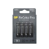 Batteria GP ReCyko Pro AA, 2000 mAh, confezione da 4 - GP BATTERIES - IC-GP201220