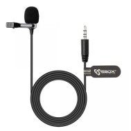 Microfono Lavalier Condensatore Omnidirezionale 3.5mm Adattatore PC - SBOX - ICSB-PM402