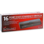 Switch Hub Fast ethernet 10/100Mbps 16 porte Black Net - INTELLINET - I-SWHUB-016B