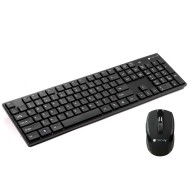 Kit Tastiera Standard e Mouse Wireless 2.4GHz Nero - TECHLY - ICTWC001