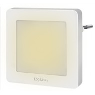 Luce Notturna LED Quadrata con Sensore Crepuscolare Bianco Caldo - LOGILINK - ICLLE08