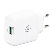 Caricatore USB da Muro QC3.0 18W Quick Charge™ Bianco - MANHATTAN - IPW-USB-QC3WH