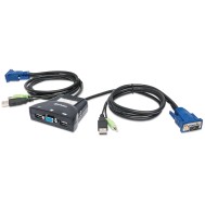 Mini KVM Switch 2 Porte USB con Audio - MANHATTAN - IDATA KVM-522U