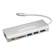 Adattatore USB-C™ SuperSpeed Multiporta - MANHATTAN - IADAP USBC-MULTIAL