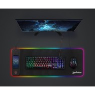 Tappetino Mouse Gaming XXL con LED RGB e Caricatore Wireless 10W - MANHATTAN - ICA-MP GAMEXL-WR
