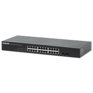 Gigabit Ethernet Switch 24 porte con 2 porte SFP - INTELLINET - I-SWHUB 24GP2V2