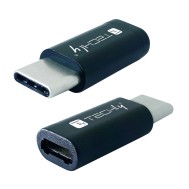 Mini Convertitore Adattatore USB-C™ Maschio a Micro USB Femmina - TECHLY - IADAP USBC-MBKT