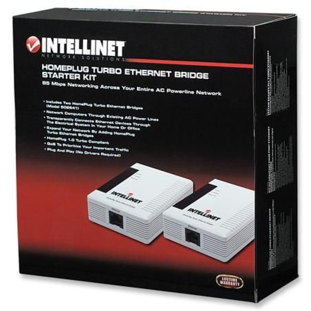 Kit HomePlug AV Ethernet Bridge 85 Mbps - INTELLINET - I-NET-HT85KIT ...