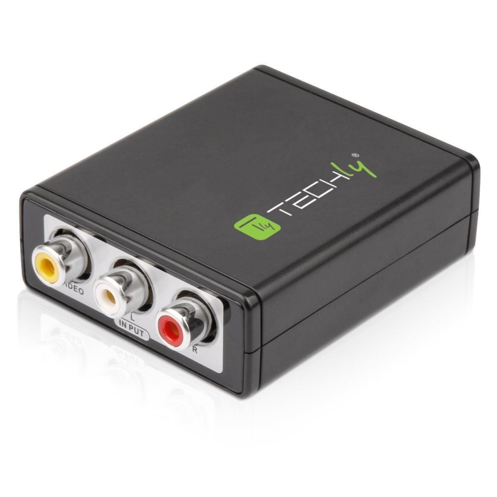 Mini Convertitore da Video Composito e Audio Stereo a HDMI - Techly - IDATA SPDIF-6E-1