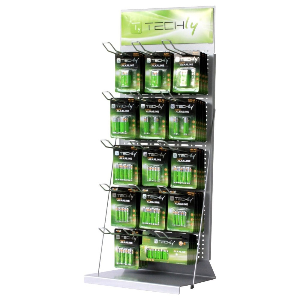 Espositore Stand da Banco per Batterie 80cm - TECHLY - I-TLY-BATTERY2