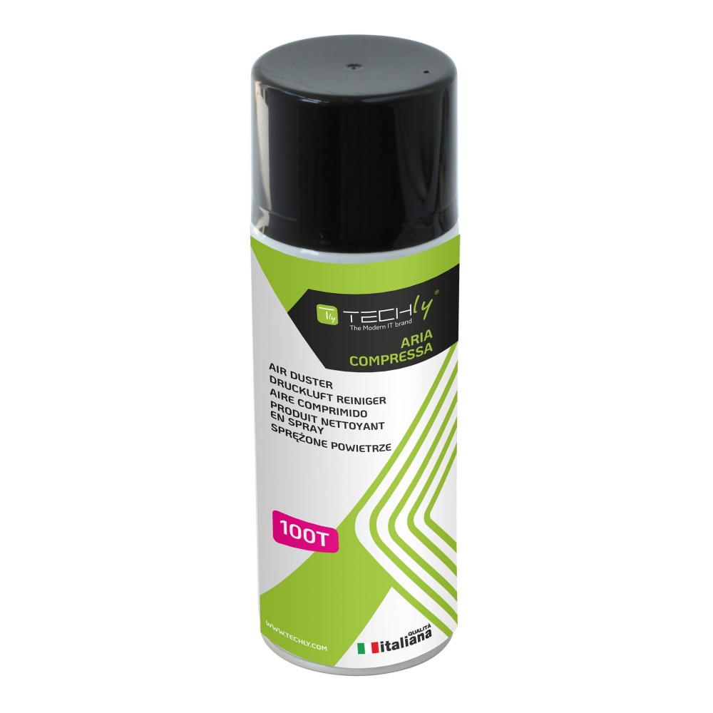 Bomboletta Aria Compressa Spray di Pulizia 400ml - Techly - ICA-CA 100T