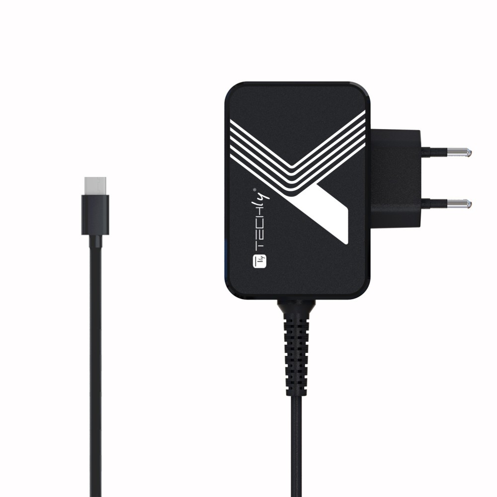 Caricabatterie Tascabile USB-C™ Power Delivery PD3.0 45W - TECHLY - IPW-PD45W-BKTY