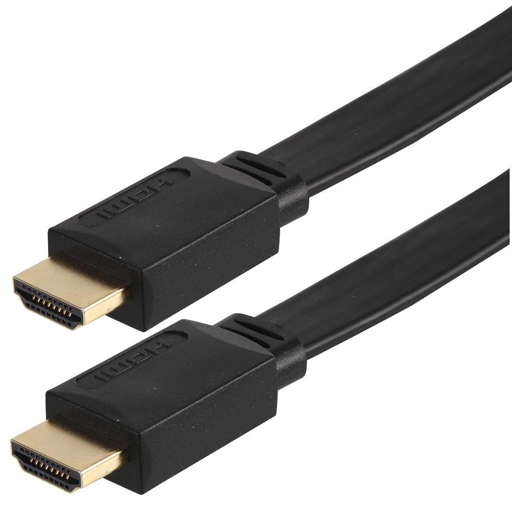 Cavo HDMI High Speed con Ethernet A/A M/M Piatto 10m - TECHLY - ICOC HDMI-FE-100-1