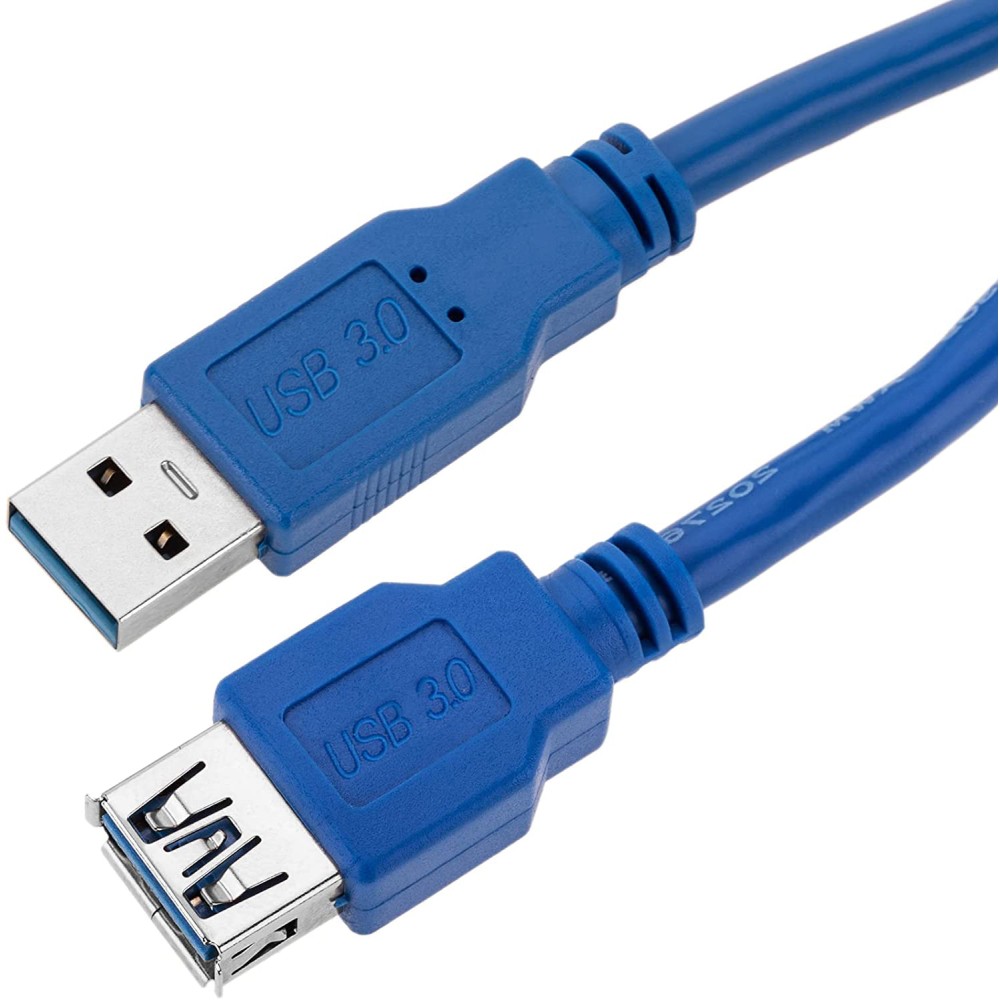 Cavo Prolunga USB 3.0 A maschio/A femmina 0,5m Blu - TECHLY - ICOC U3-AA-005-EX-1
