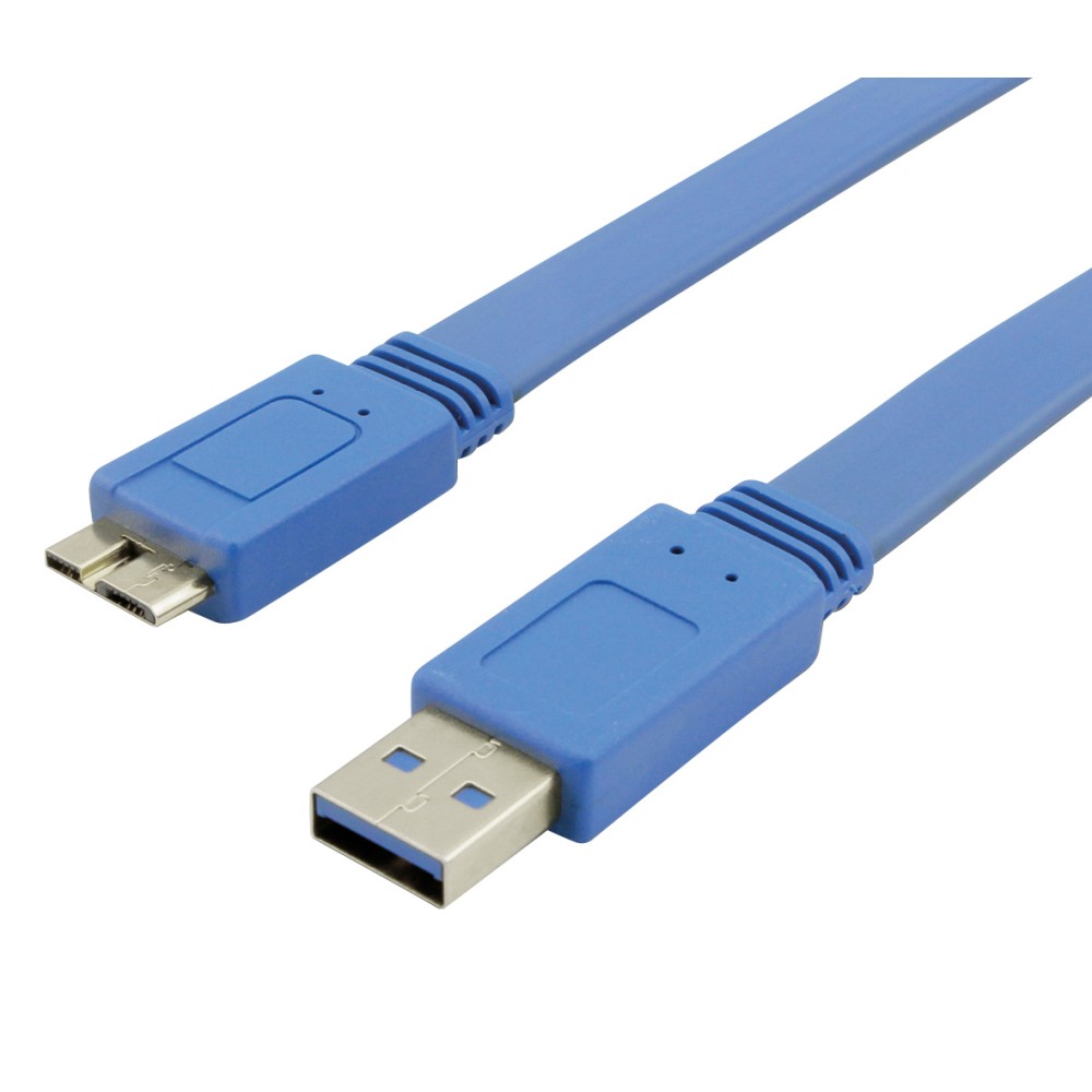 Cavo USB 3.0 Superspeed A maschio/MIC B maschio 1 m FLAT - TECHLY - ICOC MUSB3-FL-010-1