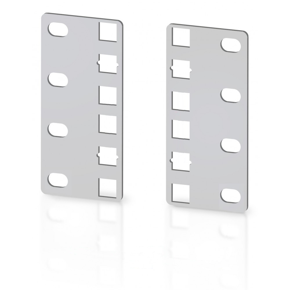Coppia staffe riduttrici per armadi ETSI 2U - TECHLY PROFESSIONAL - I-CASE RAIL-ADP2ETG-1