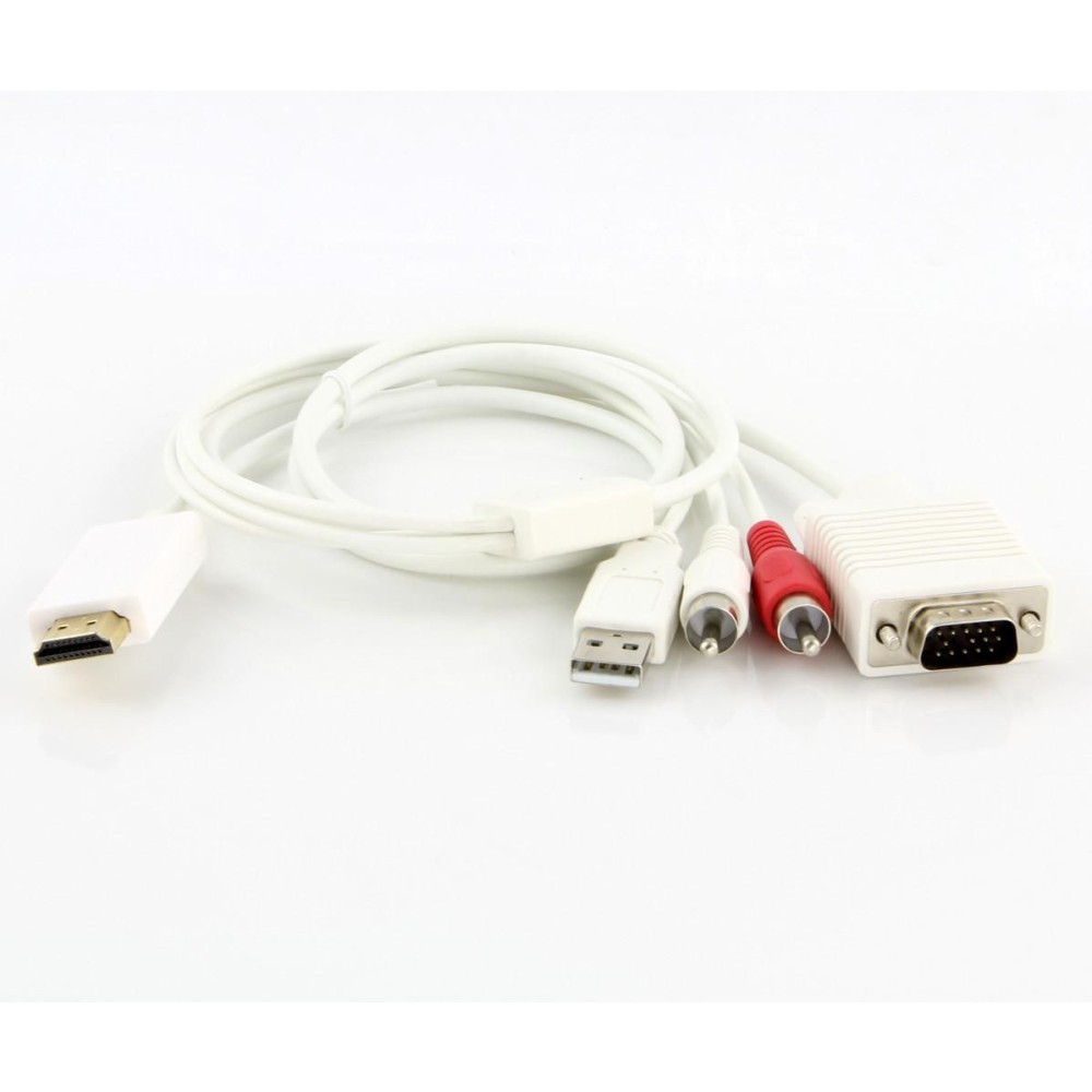 Adattatore da HDMI a VGA + audio R/L + USB - TECHLY - ICOC HDMI-VGAU