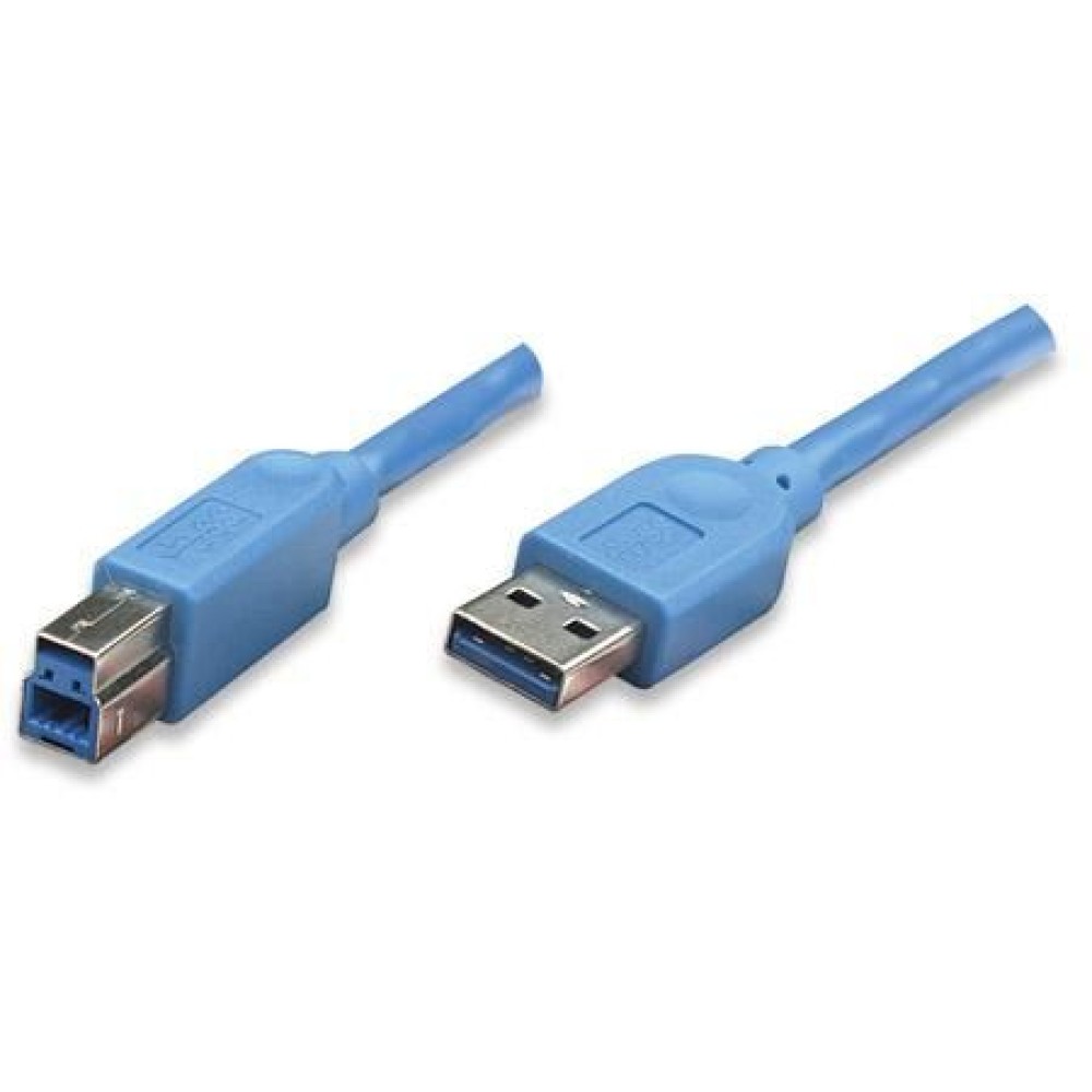 Cavo USB 3.0 A maschio/B maschio 1 m blu  - TECHLY - ICOC U3-AB-10-BL-1