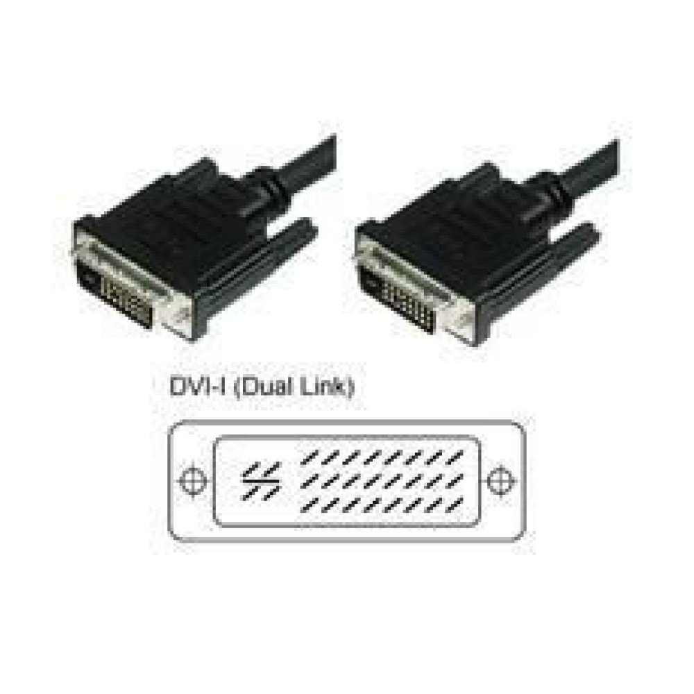 Cavo Monitor DVI Analogico digitale  M/M Dual Link 10 mt (DVI-I) - TECHLY - ICOC DVI-891C-1