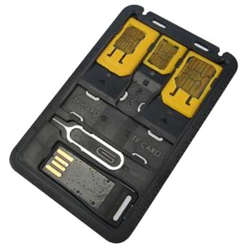 Adattatori schede SIM con Micro Lettore USB di MicroSD - TECHLY - I-SIM-5-1