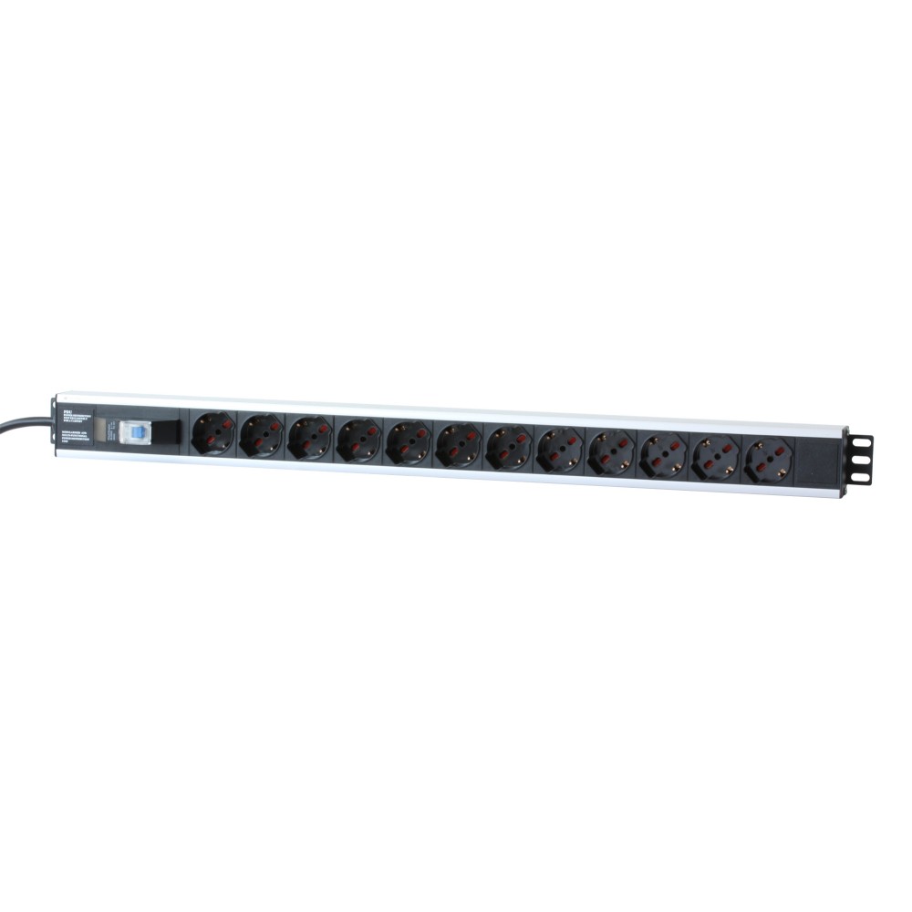 Multipresa verticale per armadi rack 12 posti con magnetotermico - Techly Professional - I-CASE STRIP-12A