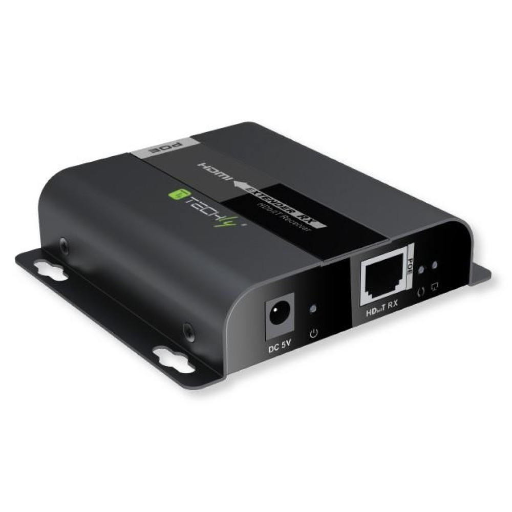Ricevitore Aggiuntivo Extender HDMI HDBitT PoE IR Cavo Cat.5e/6 120m - TECHLY - IDATA EXTIP-383POER-1