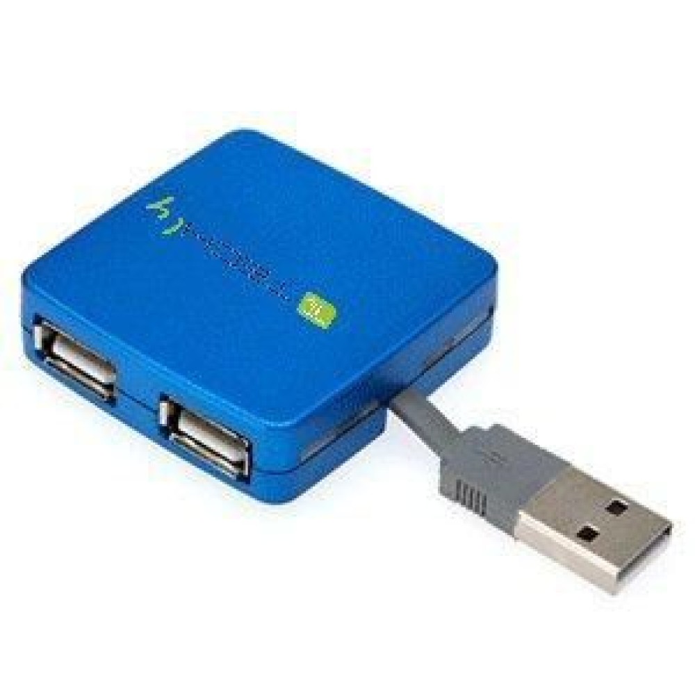 Box mini Hub USB 2.0 4 porte Blu - Techly - IUSB2-HUB4-480BL-1