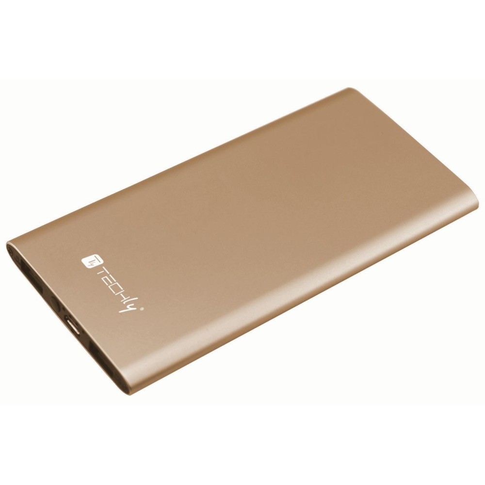 Power Bank Carica Batterie Slim per Smartphone Tablet 5000mAh USB Oro - TECHLY - I-CHARGE-5000LITY