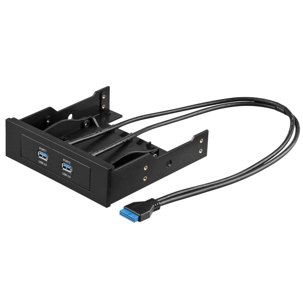 Pannello Frontale 2 porte USB3.0 3,5"/5.25" 20pin 60cm - TECHLY NP - ICOC SLOT-P32-1