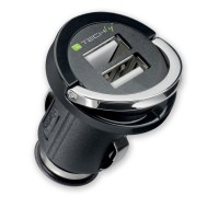 Adattatore Compatto 2 x USB per Presa Accendisigari 2100mAh  - TECHLY - IUSB2-CAR-ADP212