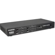 Switch Matrix HDMI 3D 4 IN 4 OUT con Telecomando e RS232 - Techly Np - IDATA HDMI-VS344