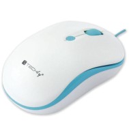 Mouse Ottico USB 800-1600 dpi Bianco/Azzurro - TECHLY - IM 1600-WT-WB