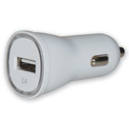 Caricatore da Auto Universale 1 Porta USB con Uscita 5V 1A Bianco - Techly - IUSB2-CAR2-1A1P