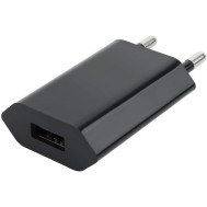 Caricatore USB 1A Compatto Spina Europea Nero - TECHLY - IPW-USB-ECBKG