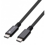 Cavo USB 4 Gen 3 Type-C™ Thunderbolt M/M E-Mark 8K 40Gbps 100W PD 0,8m Nero - TECHLY - ICOC MUSB40-CMCM08