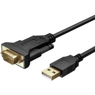 Convertitore Adattatore Techly da USB 2.0 a Seriale Nero - TECHLY - IDATA USB2-SER-1A