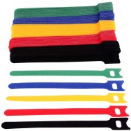 Fascette Fermacavo Multicolor in Velcro Set da 10pz - Techly - ISWT-VEL10-COLT