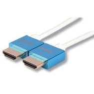 Cavo HDMI High Speed with Ethernet Ultra Slim 1,8m metal cover blu - Techly - ICOC HDMI-SL-018MB