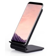 Caricabatterie Wireless Fast Qi Stand Verticale 10W Nero - TECHLY - I-CHARGE-WRA10B