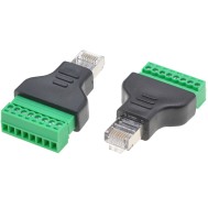 Adattatore Connettore RJ45 Maschio Terminal Block 8 pin - TECHLY - IADAP TB8T-RJ45M