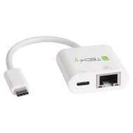 Cavo Convertitore Adattatore USB-C™ a Gigabit Ethernet con USB-C™ per ricarica - TECHLY - IADAP USB31-ETGIGA2