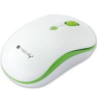 Mouse Wireless 2.4GHz 800-1600 dpi Bianco/Verde - TECHLY - IM 1600-WT-WGW