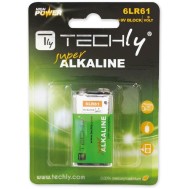 Blister 1 Batteria High Power Alcalina 6LR61 9V - TECHLY - IBT-KAL-LR61T