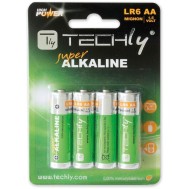 Blister 4 Batterie High Power Stilo AA Alcaline LR06 1,5V - Techly - IBT-KAL-LR06T