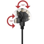 Cavo HDMI Highspeed con Ethernet A/A M/M Ruotabile 1 m - TECHLY - ICOC HDMI-SE-010